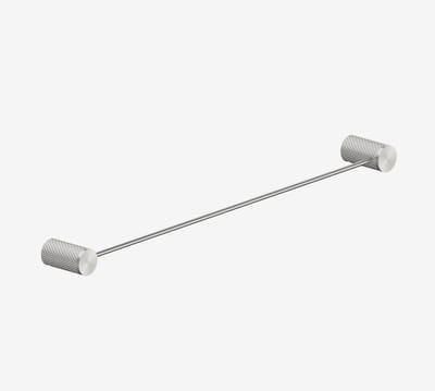 Owen & Finch Handdoekrek Enkel 600 mm – Luxe Diamantkarteling – Geborsteld Nikkel | Brushed Nickel – Messing Wandrek