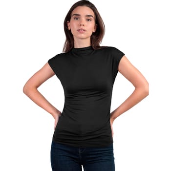 T-shirt Admas T-shirt met slipe mouwen en opstaande kraag Frunces