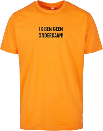 T-shirt oranje XXL - Ik ben geen onderdaan - soBAD. - Koningsdag - Oranje shirt dames - Oranje shirt heren - Unisex - Regular fit