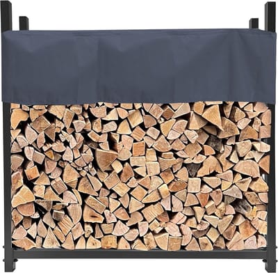 Metalen Houthouder met Beschermhoes - 120 x 25 x 120 cm
