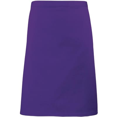 Premier Unisex Volwassenencollectie Halflang Taille Schort (Paars)