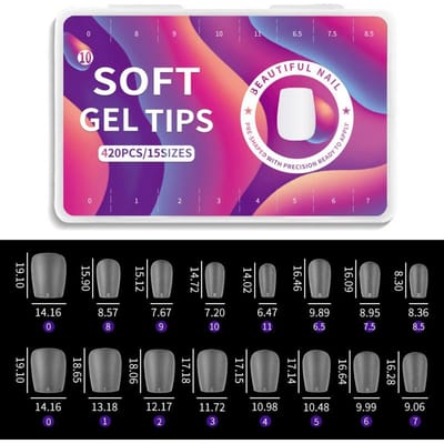 420 STKS Matte Nepnagels Capsules Amandel Kist Volledige Dekking Kunstnagels Gevroren Kunstnagel Zachte Gel Tips H121-10