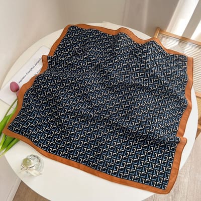 Zijden sjaal-stijl zijden sjaal voor dames - Kleurblokkenprint - Fris en delicaat - Decoratieve shawl over shirts-SJ0250 Benut je gevoel voor mode optimaal!