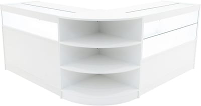 Harmonia led-winkeltoonbankset - wit - 120/120/60 cm - led-verlichting