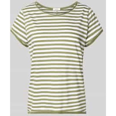 s.Oliver - female - T-shirt met gerolde randen en vlamgarenstructuur