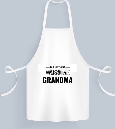 Akyol - i am a freaking awesome grandma Keukenschort - Oma - de meest geweldigste oma - verjaardagscadeau - verjaardag - cadeau - cadeautje voor oma - oma artikelen - kado - geschenk - gift - 82 bij 71 cm