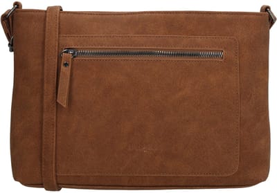 Beagles Cambrils Schoudertas Dames - Crossbodytas met verstelbare schouderband - Tas van Imitatieleder met ritssluiting - Bruin