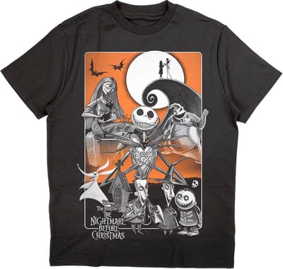 Disney The Nightmare Before Christmas - Orange Moon Heren T-shirt - M - Zwart