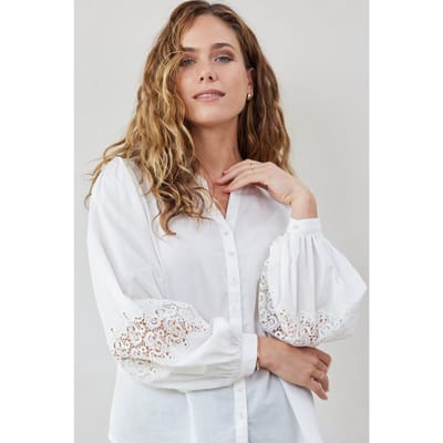 Blouse Lace Delight Offwhite