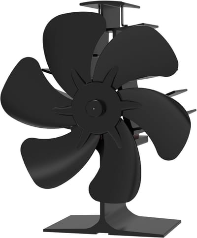 ApexArte® Houtkachel Ventilator - Ventilatorkachel - Haard - Zwart