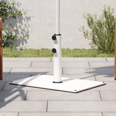 Parasolvoet - Parasolstandaard Parasolhouder - Terras Stabiliseren - Verstelbare Voetkussens - 15 kg - Wit