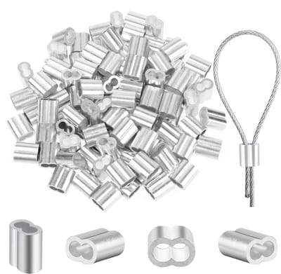 Allecto - Kabelklemmen - Aluminiumhulzen - 100 stuks - 2 mm - Persklemmen - Geschikt voor draadsnoer en kabel - Zilver