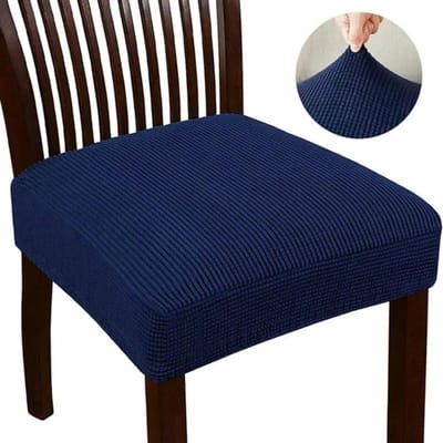 Jacquard Stoelhoezen Rekbaar Effen Kleur Antislip Stoelhoezen Zachte Bankzittinghoes Woonkamer Restaurant Kantoor Hotel 1 PC black