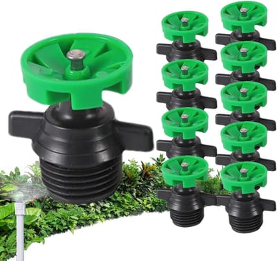 Gazon Sproeikoppen - Tuinslang Mondstuk - Gazon Water Geven - 360 Graden Bereik - 10 Stuks