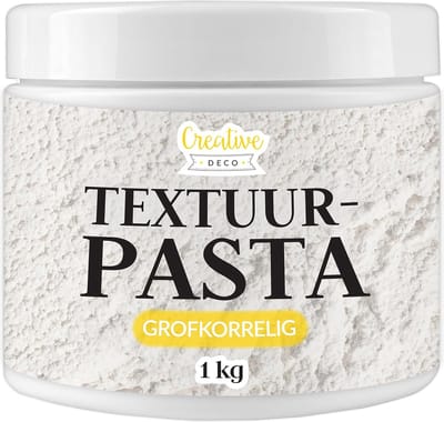 Creative Deco Grofkorrelige Structuurpasta 1 kg | Witte Fijne Pasta voor Kunstprojecten voor Acrylverf Eenvoudig te Gebruiken met een Spatel Voor het Creëren van 3D-effecten, Structuren, Texturen