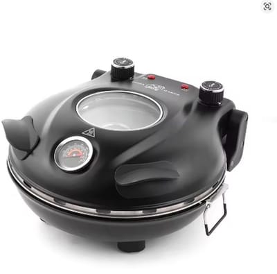 Cellista Elektrische Pizza Oven - pizzarette - 1200W met Keramische Pizzasteen - 32 cm Pizzaoven