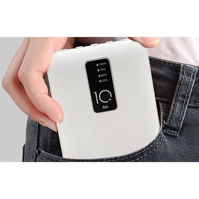 Powerbank met 4 oplaadkabels: Zwart
