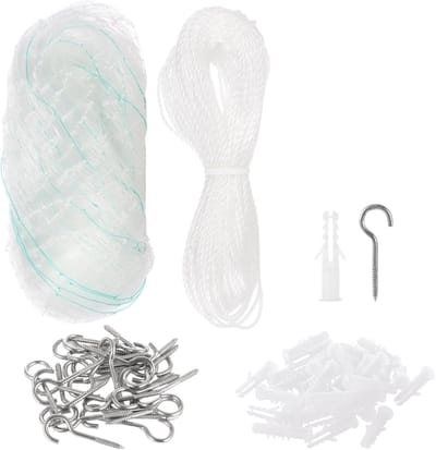 Huisdier Veiligheidsnet - Balkonnet Kattennet - Huisdieren Beveiligen - Sterk Nylon Materiaal - 10 x 20 Ft - Wit