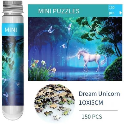 150 Mini Reageerbuis Puzzel Decompressie Cartoon Puzzelstukjes Cadeau Legpuzzel Op Maat Reis Papieren Puzzels voor Kinderen Volwassene