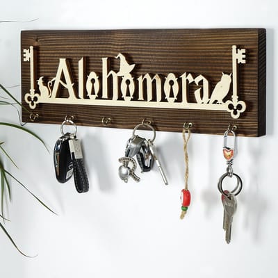 Asir - Houten sleutelhouder - Veelkleurig - 100% massief hout - 40 x 14 x 3 cm