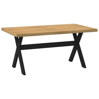 vidaXL - Eettafel - NOAIN - X-vormige - poten - 160x90x75 - cm - massief - hout