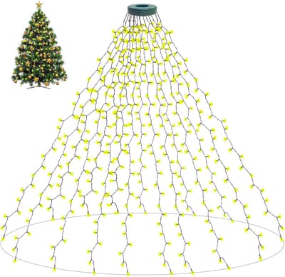 2m 280 leds Kerstverlichting Buiten – 8 Lichtmodi - Waterdicht IP44 - Warm Wit Decoratie Voor Kerstbomen - Tuinen En Feeste
