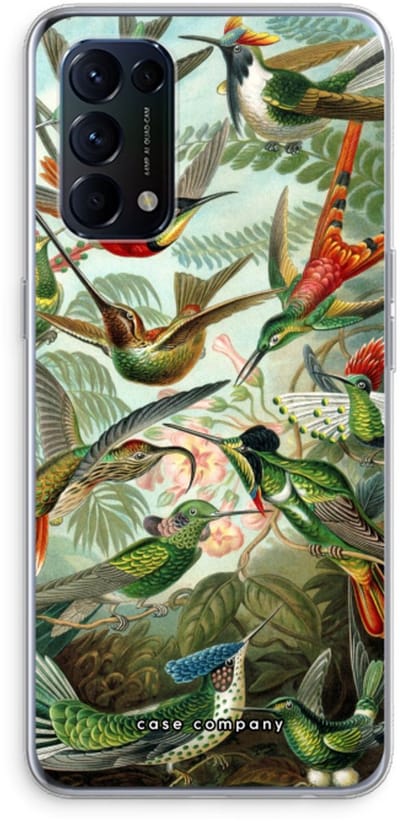 Case Company® - Hoesje geschikt voor Oppo Find X3 Lite hoesje - Haeckel Trochilidae - Soft Cover Telefoonhoesje - Bescherming aan alle Kanten en Schermrand