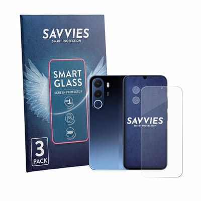 3 Stuks Savvies Screenprotector - geschikt voor realme C100x (Voor+Camera) - beschermfolie glas transparant