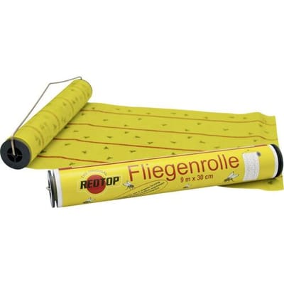 Redtop Fliegenrolle 31006 Vliegenval Plakfolie, Lokstof (l x b) 9 m x 0.3 m Geel 1 stuk(s)