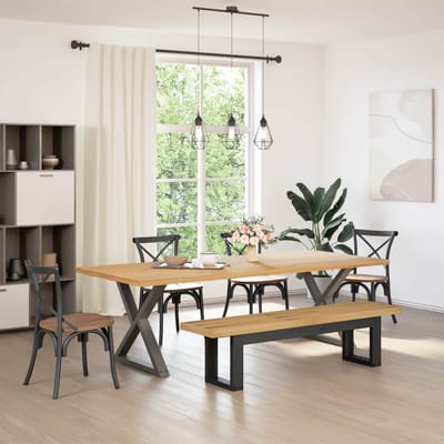 vidaXL - Eetbank - NOAIN - 160 - x - 41 - x - 45 - cm - Massief - grenenhout - Naturel