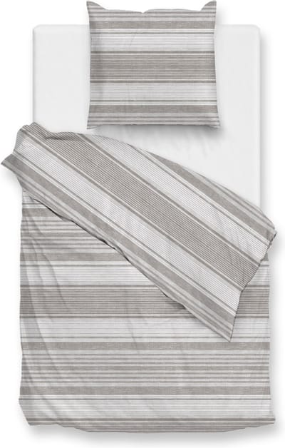 Zohome Lana Dekbedovertrek - Eenpersoons - Katoen - 140x200-220cm - Taupe