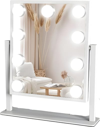 DnA® Vanity Spiegel - Hollywood Spiegel - Bright Beauty Vanity Makeup Spiegel - Wit - 36cm x 29cm x 6cm