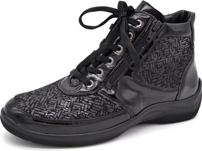 Waldläufer OrthoTritt Dames Veterboot - 312H82-319-001 Zwart - Wijdte H - Maat 5 (38)