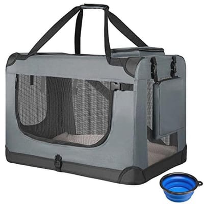 Opvouwbare Hondentransportbox voor Middelgrote Honden - Draagbare Transportbox met Deken en Handgrepen, 50 x 70 x 52 cm