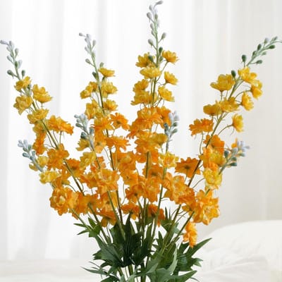Kunstbloemen - Zijden bloemen - Decoratie - Realistisch ontwerp - 86 cm - Geel oranje