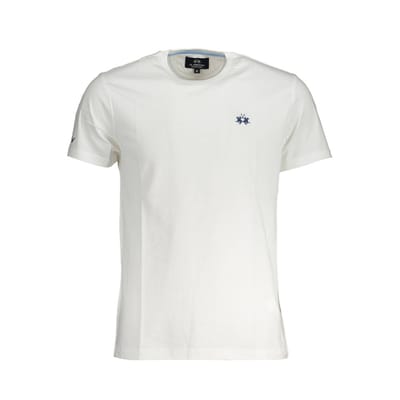 La Martina Bianco Katoenen Heren T-Shirt