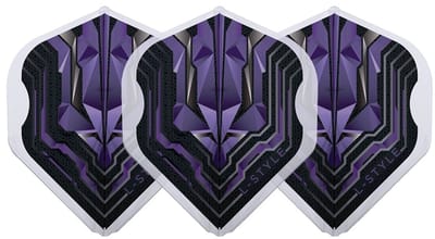 L-Style Champagne Flight EZ L1 Standard Origin Series Clear Purple - Dart Flights