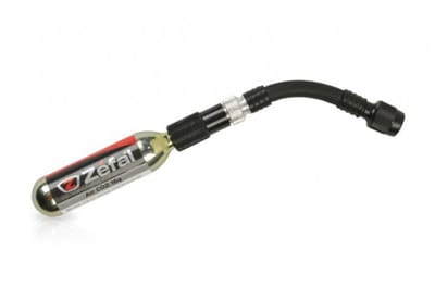 Zefal EZ Control FC Fietspomp – CO2 Fietspomp – SV/AV – Inclusief Verlengstuk – Aluminium – Zwart/Zilver