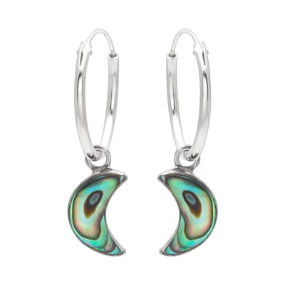WeLoveSilver - zilveren oorringen - abalone hanger - stijlvol ontwerp