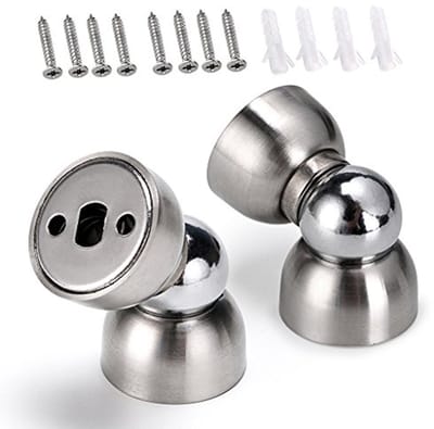 Set van 2 Stalen Deurhouders - Magneet Deurstoppers voor Wandmontage - Compact en Duurzaam