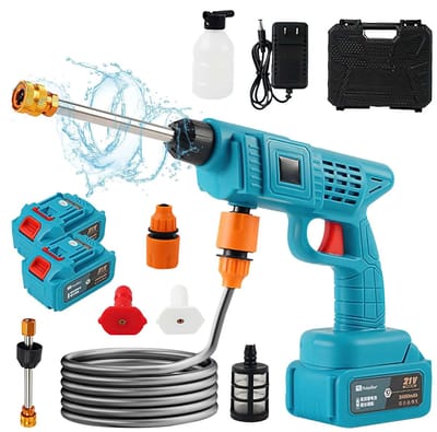 DIMICO - Hogedrukreiniger - Hogedrukreinigers Accu - 300W - 2 Batterijen - 3 MPa - Water Spuitpistool Auto Schoonmaak Apparaat
