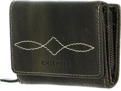 CHIEMSEE Leren Portemonnee Leather Wallet Green Donkergroen