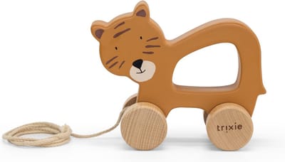 Trixie Houten Trekspeeltje - Mr. Tiger - Voor de eerste stapjes - Babyspeelgoed - Voor Jongens & Meisjes - Tijger