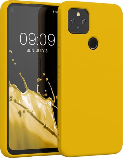 kwmobile telefoonhoesje geschikt voor Google Pixel 4a 5G - Hoesje voor smartphone - Back cover in stralend geel
