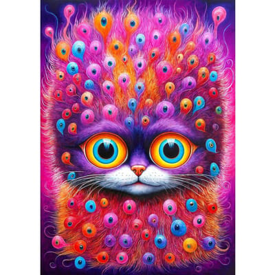 Enjoy Puzzle legpuzzel 1000 stukjes - I'm Watching You - kleurrijk katten design.