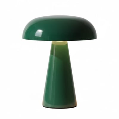 OMNIEXA Tafellamp - Vintage Donkergroen – Dimbaar & Draadloos – 3 Lichtstanden – LED Designlamp met TouchControl – Luxe Tafellamp voor Woonkamer, Slaapkamer of Horeca