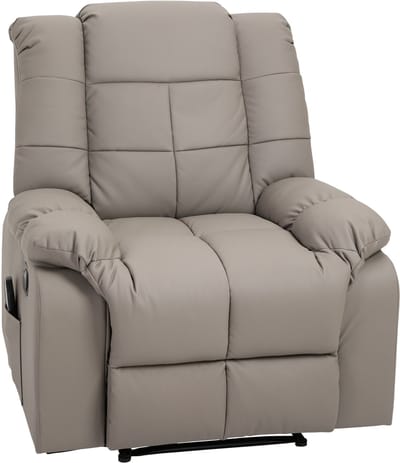 Massagestoel - Relaxfauteuil - Zetel - 1 persoons - Met armleuning - Zeer comfortabel - Elektrisch - Grijs