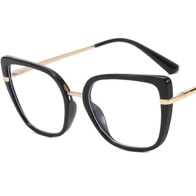 Nieuwste Duurzame Metalen Metalen Kattenoog Bril voor Dames Rechthoekig Brilmontuur Montuur Bril Meisjes Optische Bril Bril Gradient Kleur