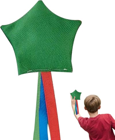 Zakwerpspel Ster - Projectie spel - Buiten spelen - Verzwaarde grip - 9 x 9 cm - Groen