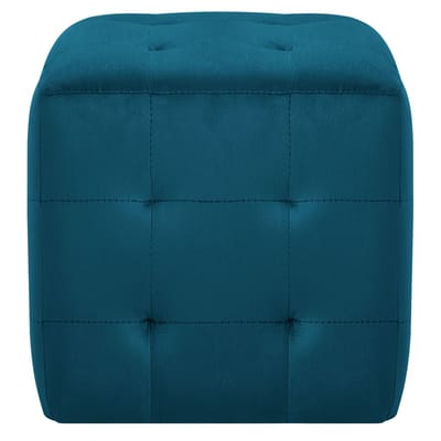 vidaXL - Nachtkastjes - 2 - st - 30x30x30 - cm - fluweel - blauw